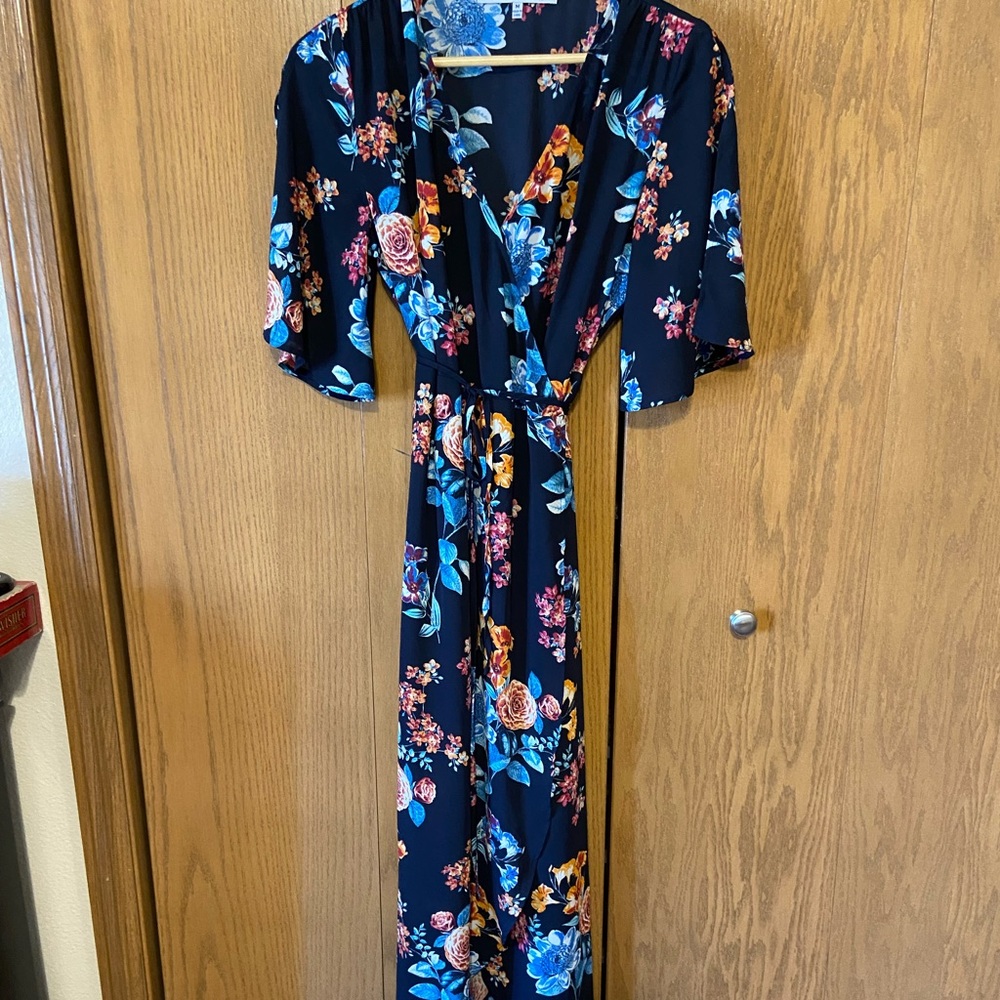 Floral wrap dress